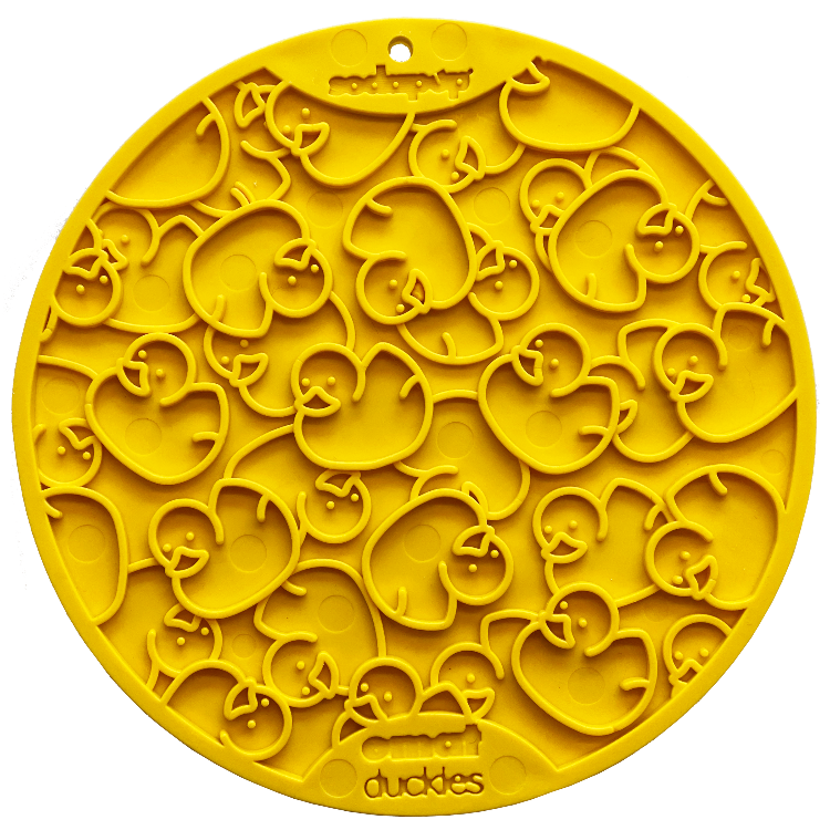 SodaPup Bathtub eMat Lick Mat Bundle - Blue Whale & Yellow Duckies