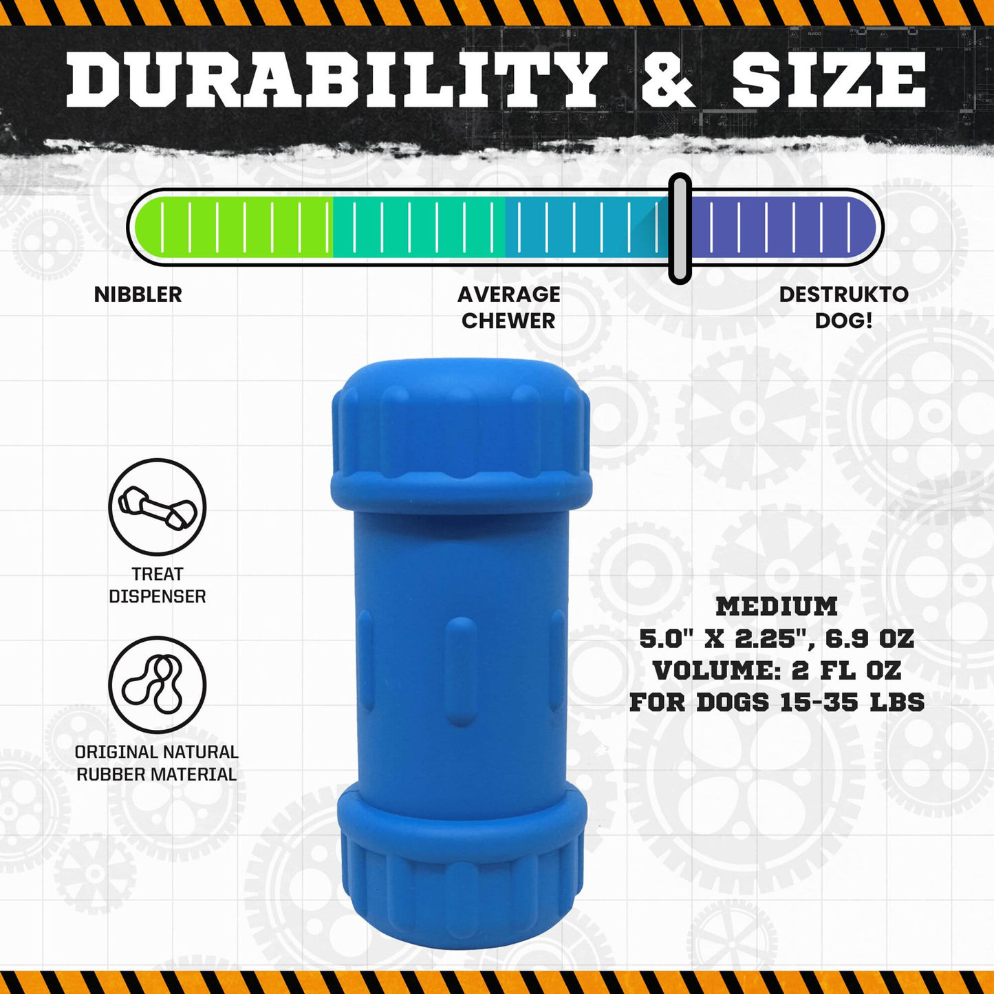 SodaPup ID Bone Rubber Chew Toy & Treat Dispenser