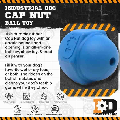 SodaPup ID Cap Nut Rubber Chew Toy & Treat Dispenser