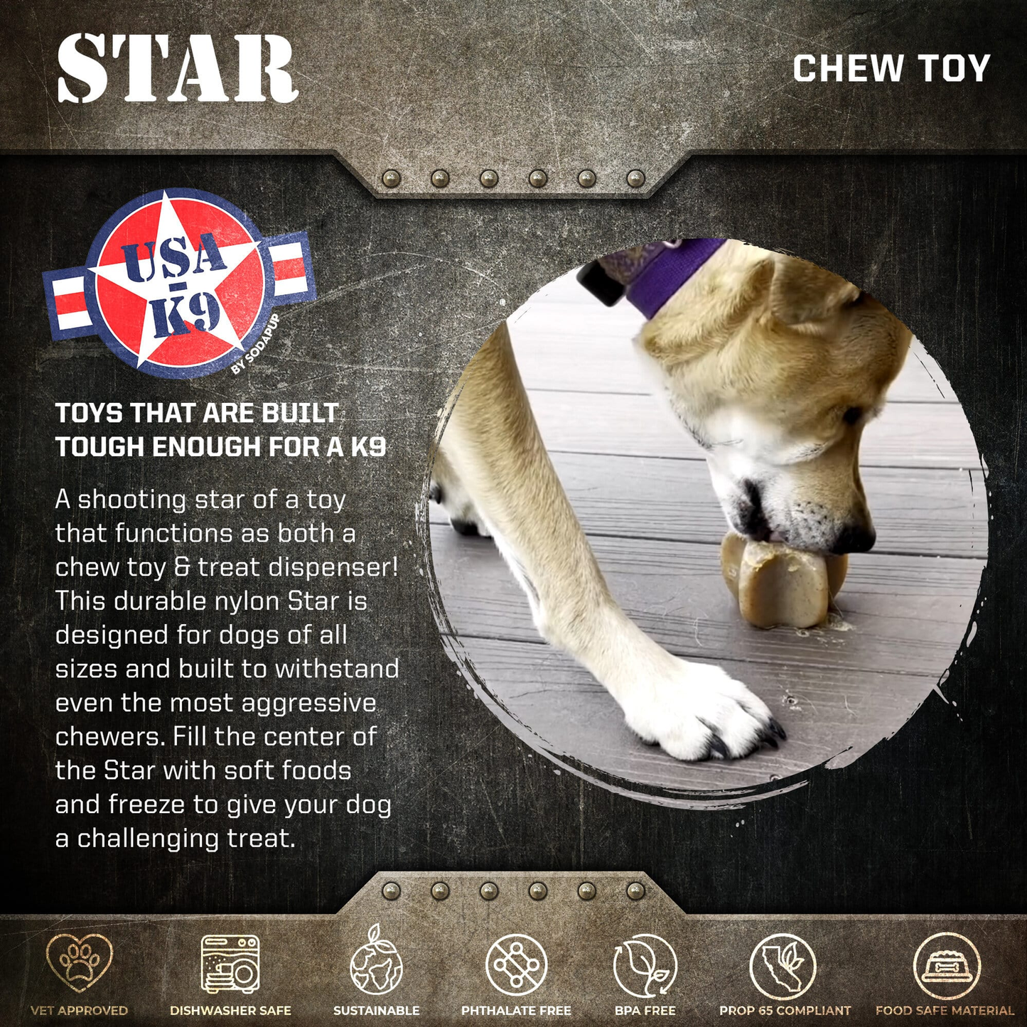 SodaPup Nylon Star Dog Chew & Enrichment Toy