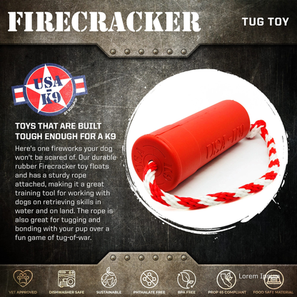 SodaPup USA-K9 Firecracker Floating Rubber Training Dummy