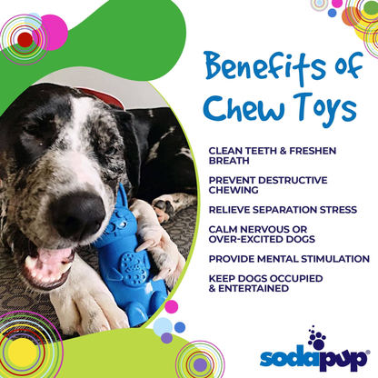 SodaPup Bunny Nylon Dog Chew Toy for Aggressive Chewers