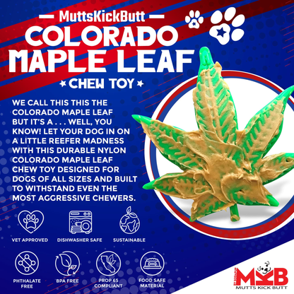 SodaPup Colorado Maple Leaf Nylon Dog Chew Toy