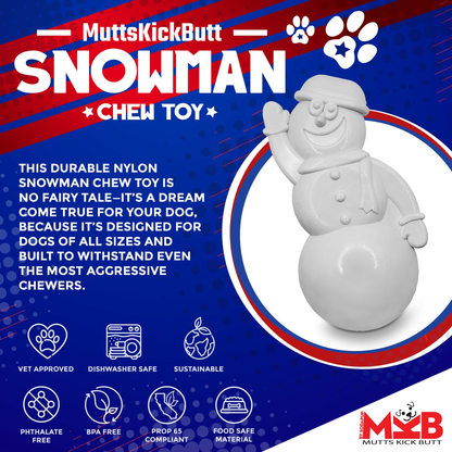 SodaPup Snowman Ultra-Durable Nylon Dog Chew Toy
