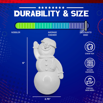 SodaPup Snowman Ultra-Durable Nylon Dog Chew Toy