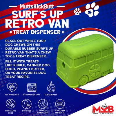SodaPup MKB Surf's Up Retro Van Chew & Treat Toy