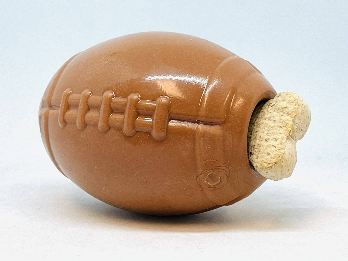 SodaPup MKB Football Rubber Chew Toy & Treat Dispenser