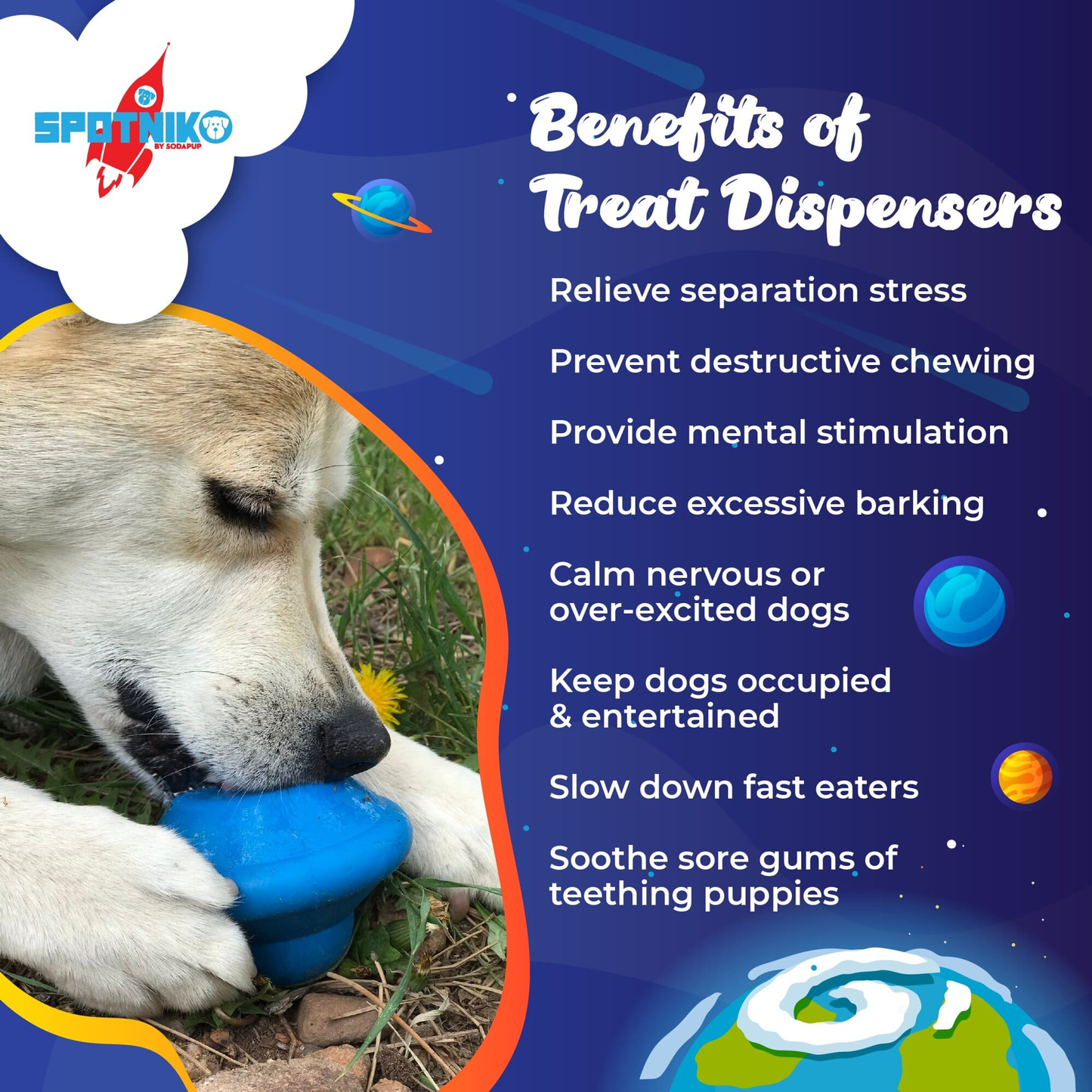 SodaPup Flying Saucer UFO Durable Chew & Treat Toy