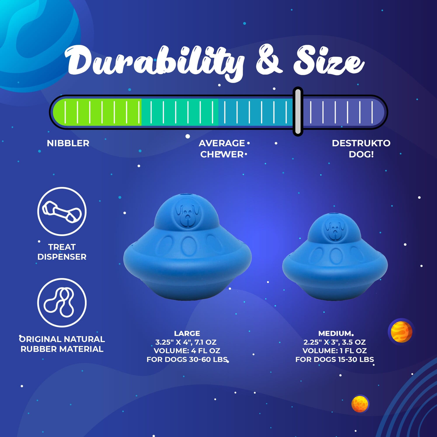 SodaPup Flying Saucer UFO Durable Chew & Treat Toy