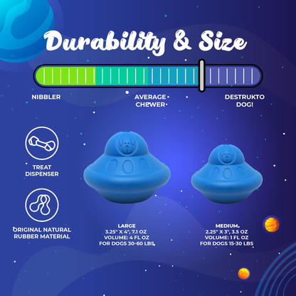 SodaPup Flying Saucer UFO Durable Chew & Treat Toy