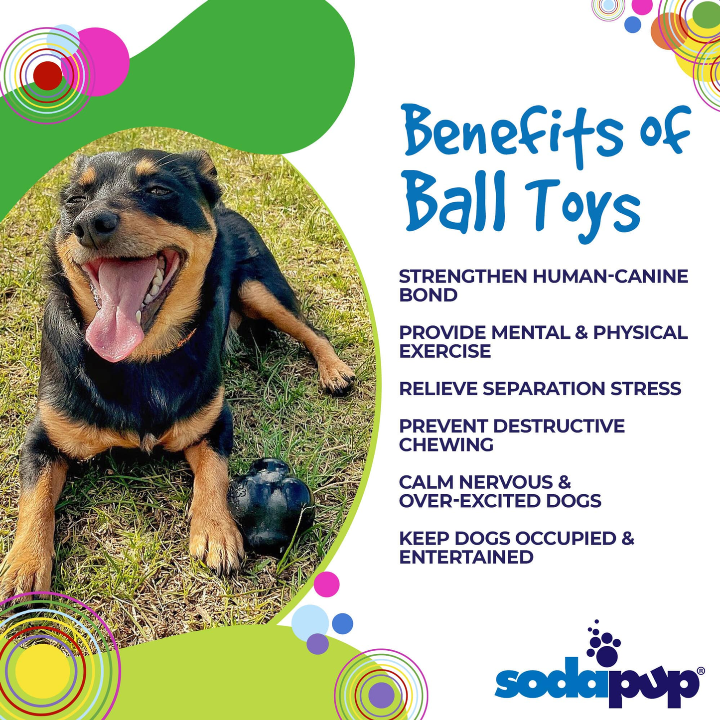 SodaPup Magnum Crazy Bounce Rubber Chew & Retrieving Toy