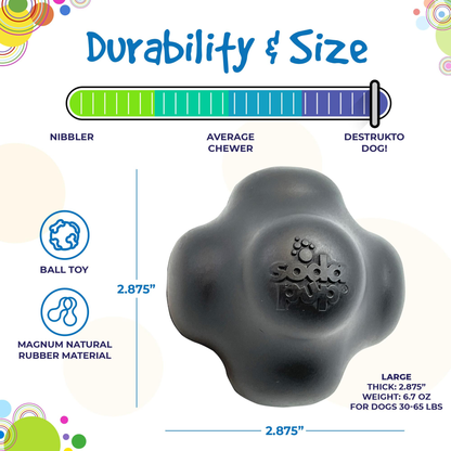 SodaPup Magnum Crazy Bounce Rubber Chew & Retrieving Toy