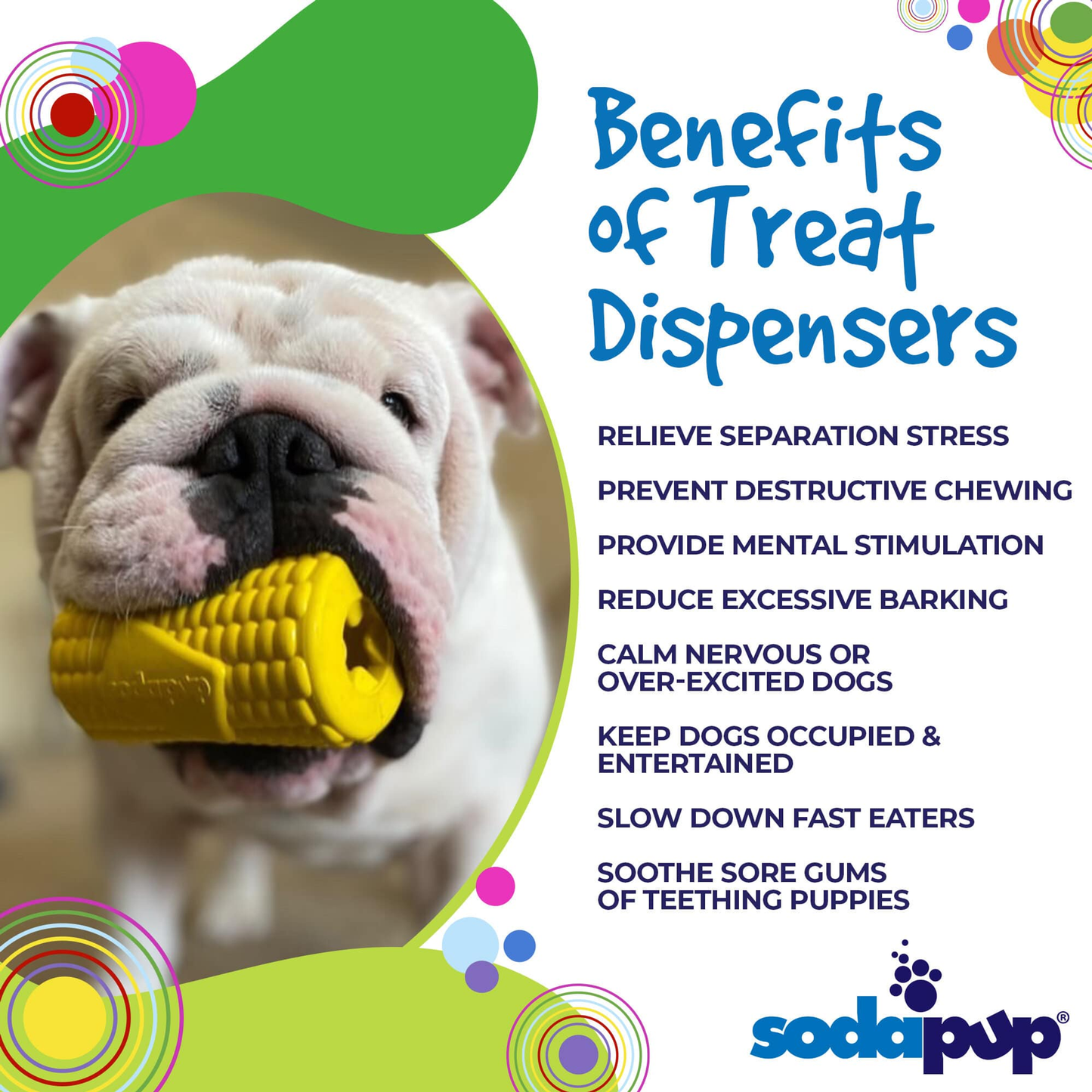 SodaPup Corn on the Cob Rubber Chew Toy & Treat Dispenser
