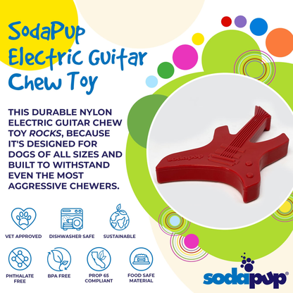 SodaPup Electric Guitar Ultra-Durable Nylon Chew Toy
