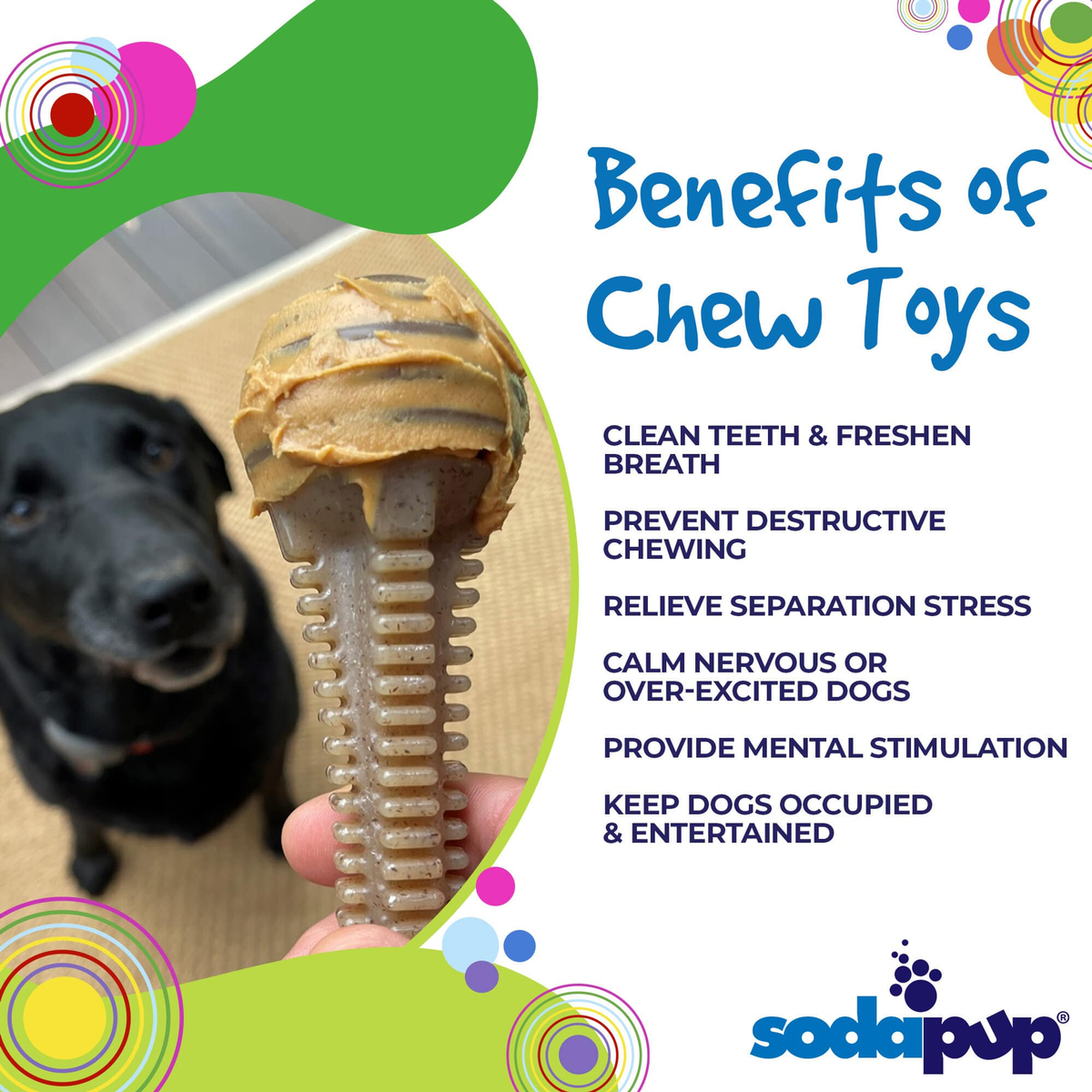 SodaPup Honey Bone Dental Tower Nylon Chew Toy