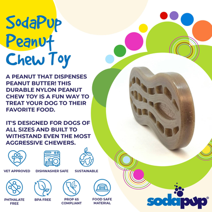 SodaPup Peanut Ultra-Durable Nylon Dog Chew Toy