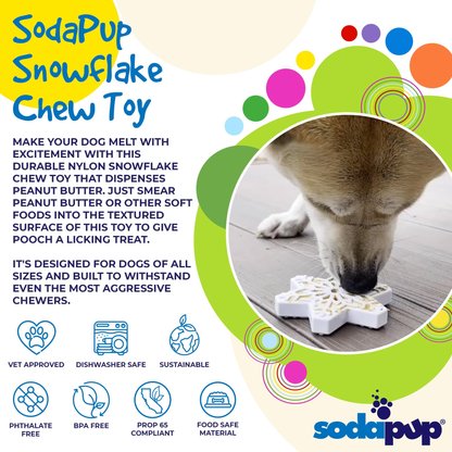 SodaPup Snowflake Nylon Dog Chew Toy