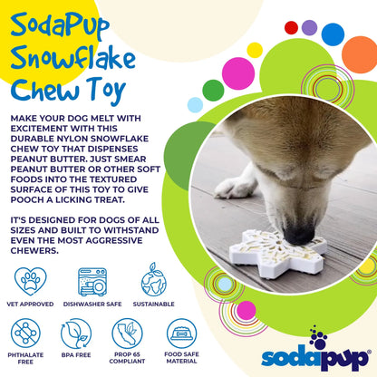 Snowflake Nylon Dog Chew Toy for Aggressive Chewers  & FDA Compliant