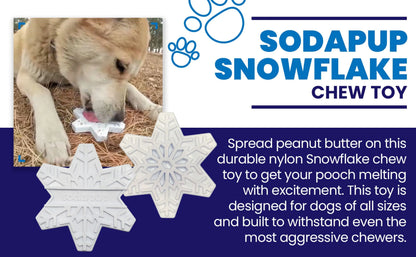 Snowflake Nylon Dog Chew Toy for Aggressive Chewers  & FDA Compliant