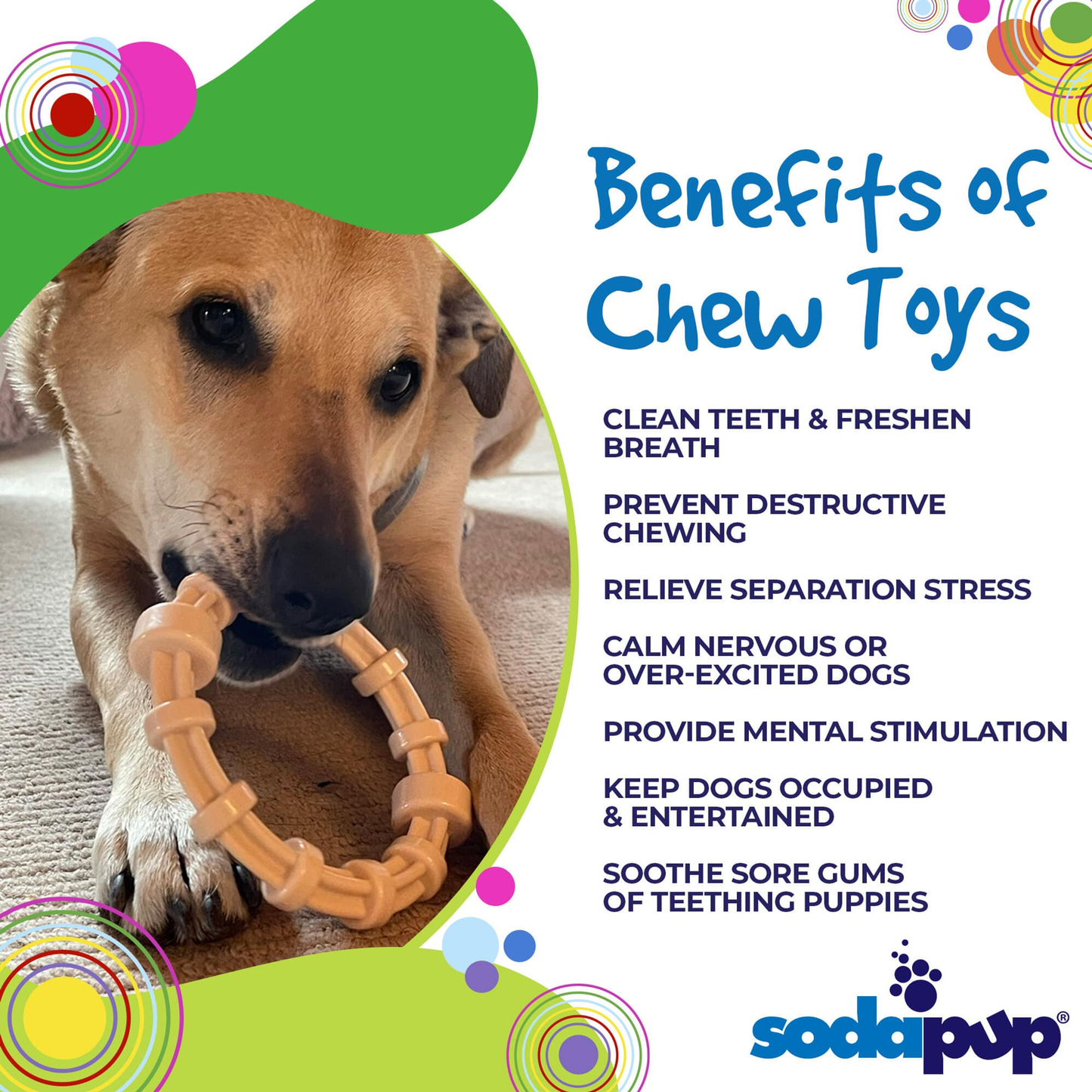 SodaPup Chicken-Flavored Teething Ring for Puppies