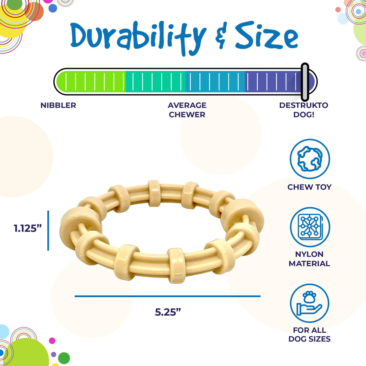 SodaPup Chicken-Flavored Teething Ring for Puppies