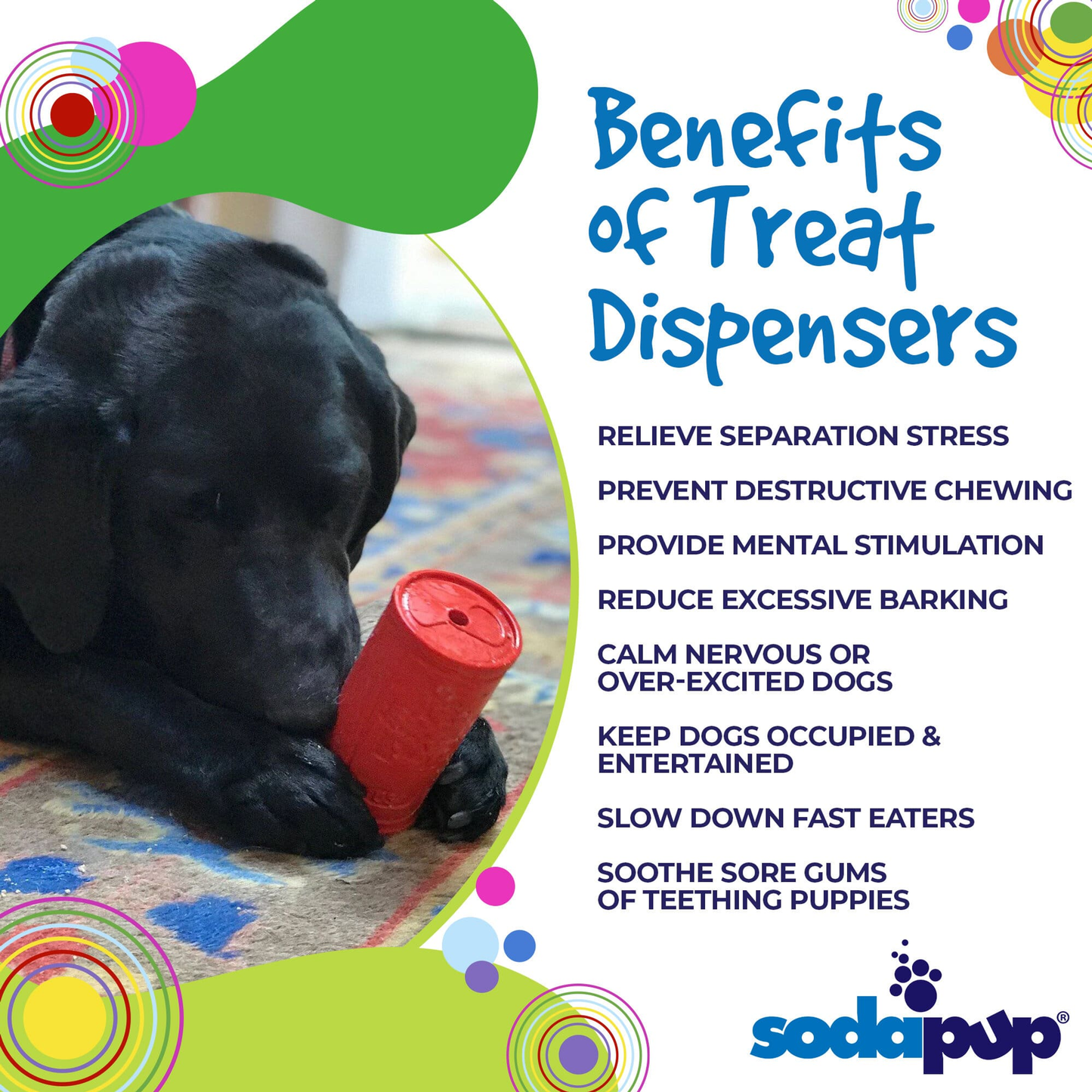 SodaPup Retro Soda Can Rubber Chew & Treat Dispenser