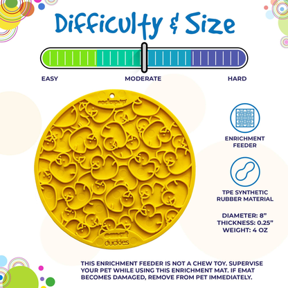 SodaPup Rubber Duckies eMat Enrichment Lick Mat