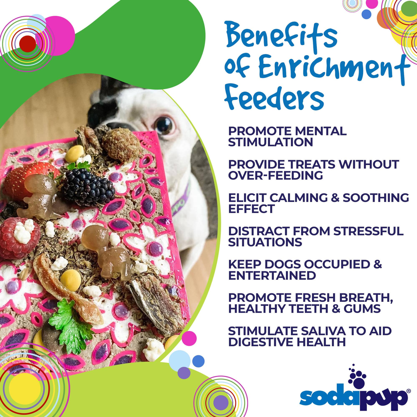 SodaPup Flower Power eMat Enrichment Lick Mat - Small