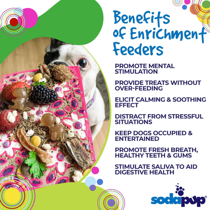 SodaPup Flower Power eMat Enrichment Lick Mat - Small