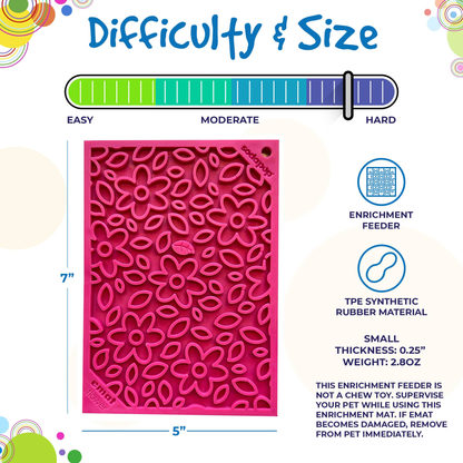 SodaPup Flower Power eMat Enrichment Lick Mat - Small