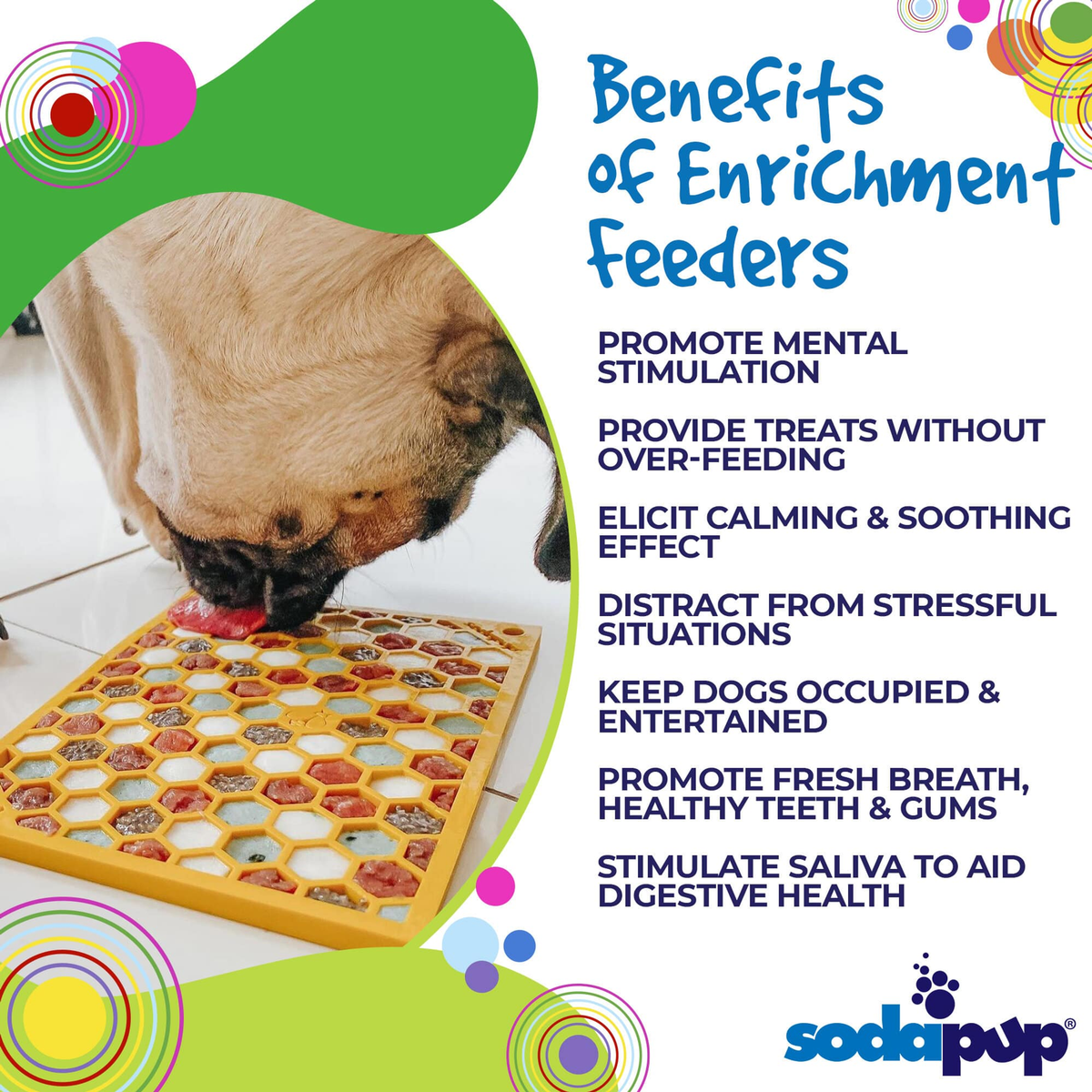SodaPup Honeycomb eMat Enrichment Lick Mat - Large
