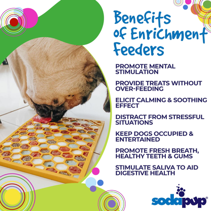 SodaPup Honeycomb eMat Enrichment Lick Mat - Large