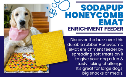 SodaPup Honeycomb eMat Enrichment Lick Mat - Large