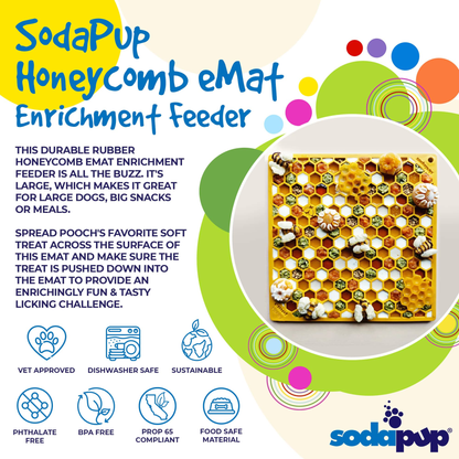 SodaPup Honeycomb eMat Enrichment Lick Mat - Large