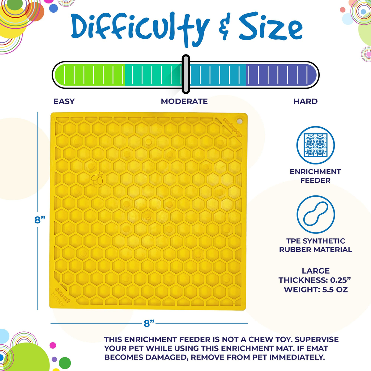 SodaPup Honeycomb eMat Enrichment Lick Mat - Small