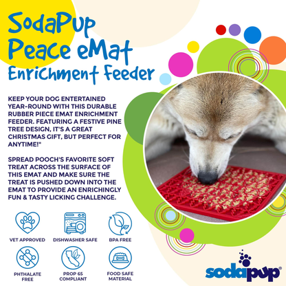 SodaPup Peace Tree eMat Enrichment Lick Mat