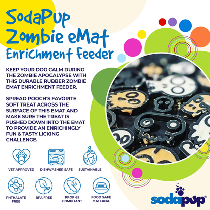 SodaPup Zombie eMat Enrichment Lick Mat for Dogs & Cats