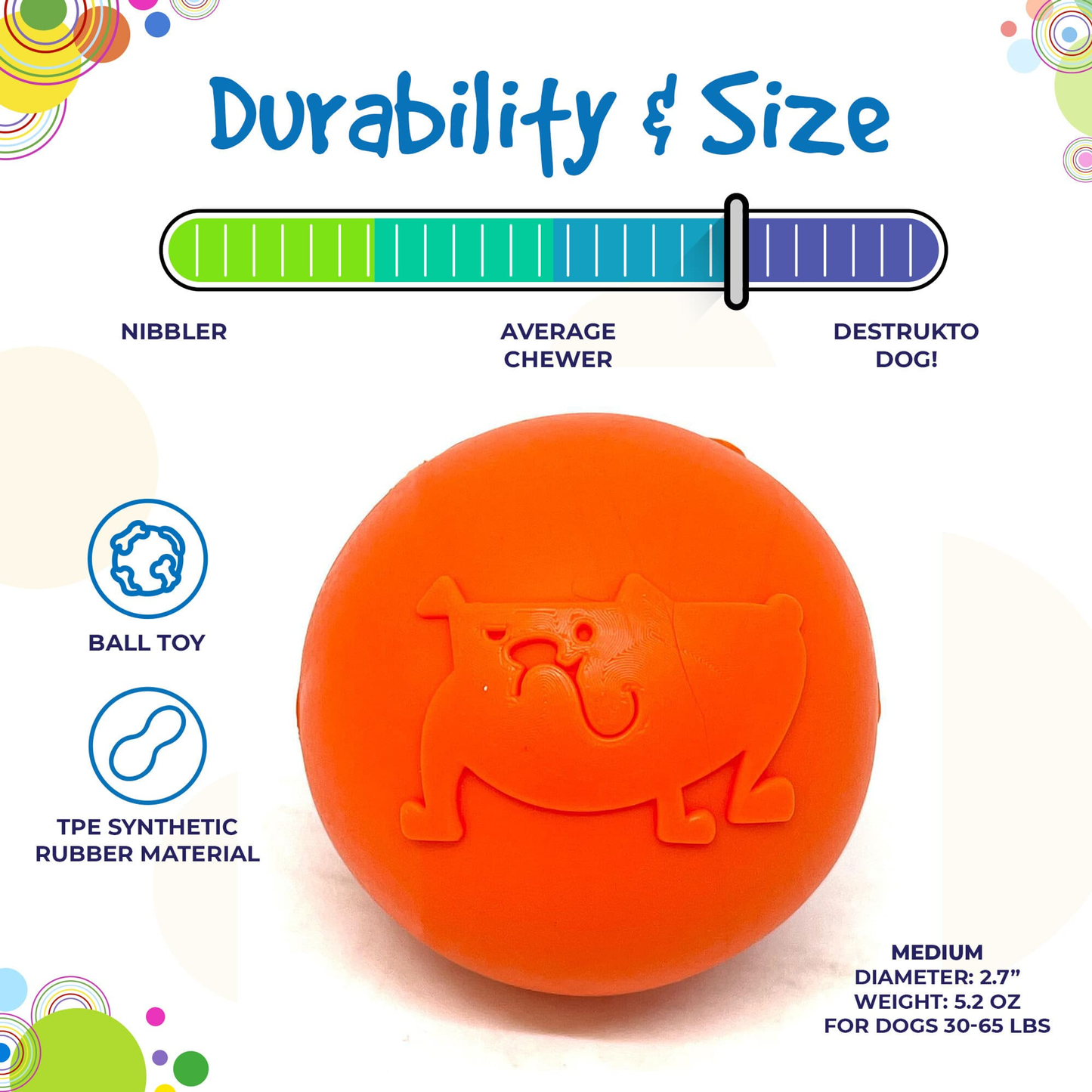 SodaPup Smile Ball Rubber Chew & Floating Fetch Toy