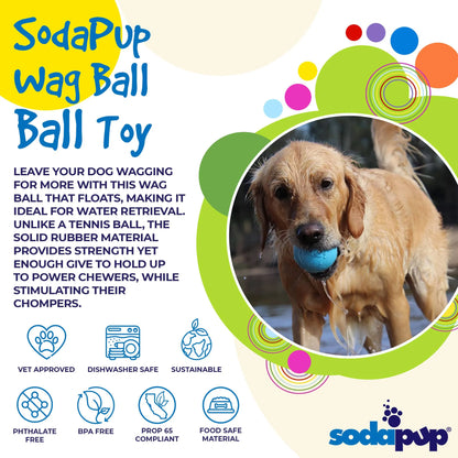 Wag Ball Ultra Durable Synthetic Rubber Chew Toy