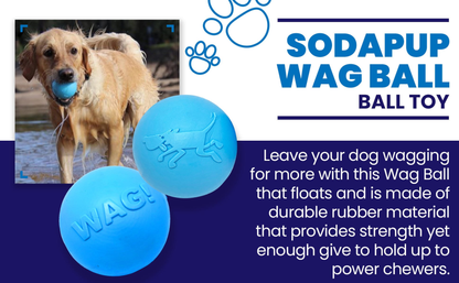SodaPup Wag Ball Ultra-Durable Rubber Chew Toy