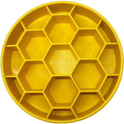 Honeycomb eBowl Deep Slow Feeder Dog Bowl for Enrichment