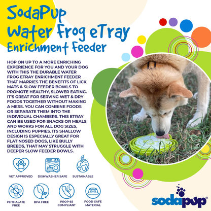 SodaPup Water Frog eTray Slow Feeder Enrichment Tray