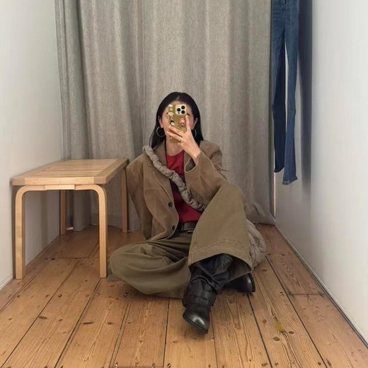 Womens Retro Chunky Heel Martin Boots