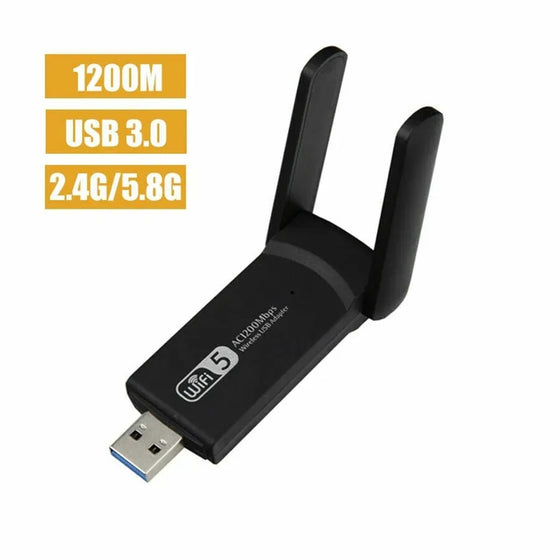 AC1200 USB 3.0 WiFi adapter with 2.4G and 5.8G labels