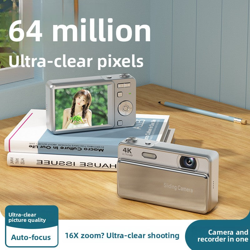 Sliding Digital Camera with 4K HD Video and Photo