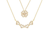 Four-Leaf Clover Heart Necklace