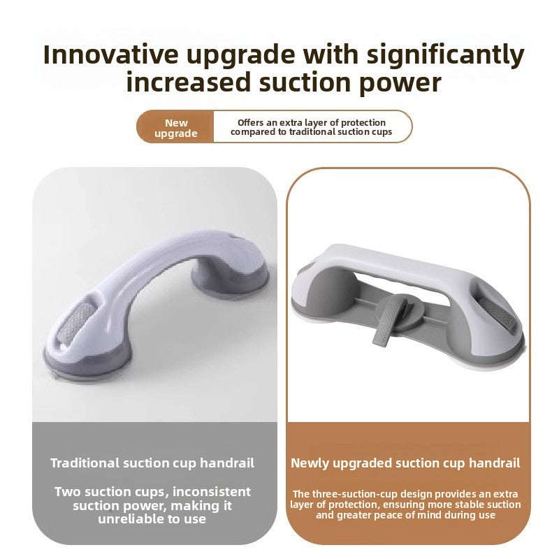 Strong Suction Cup Bathroom Safety Handle Anti-Slip Elderly Grab Bar