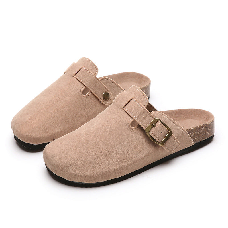 Unisex Cork Footbed Closed-Toe Slippers