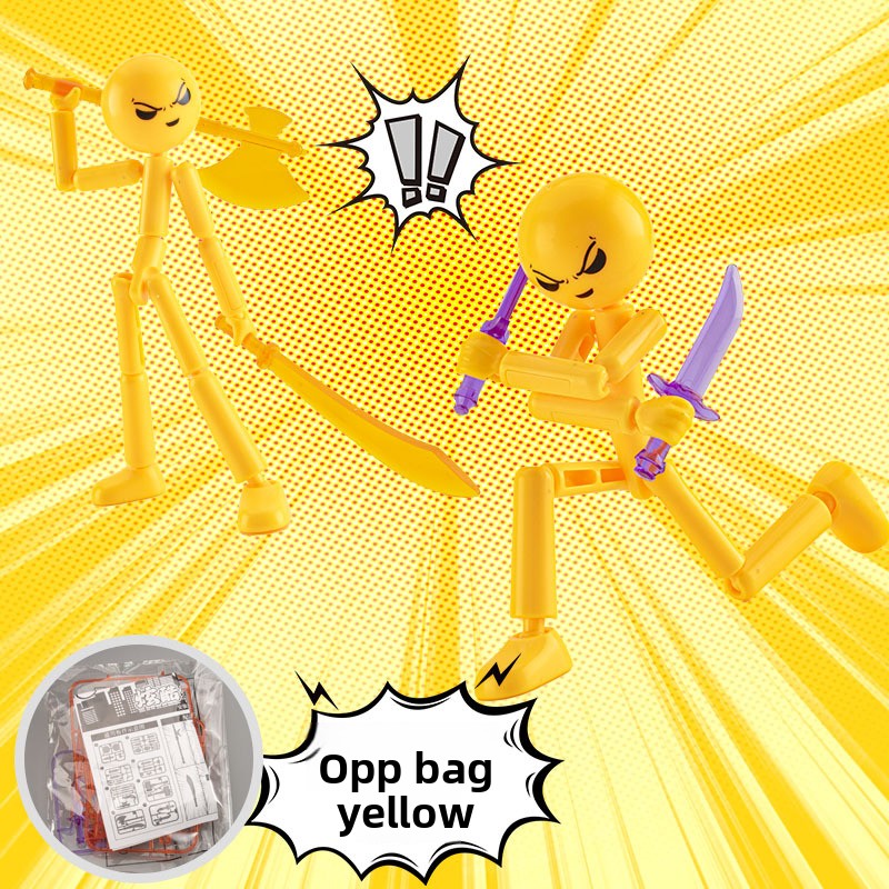 Assembly Stickman Model with Weapons