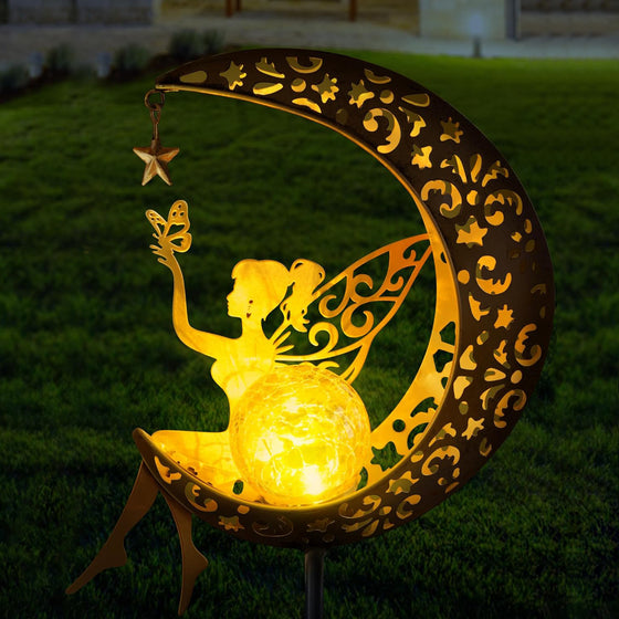 Solar Powered Moon Fairy Garden Light Outdoor & Pond Lighting product image 1
